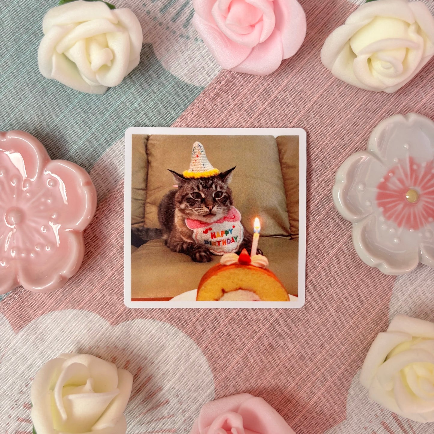Birthday Cat Sticker