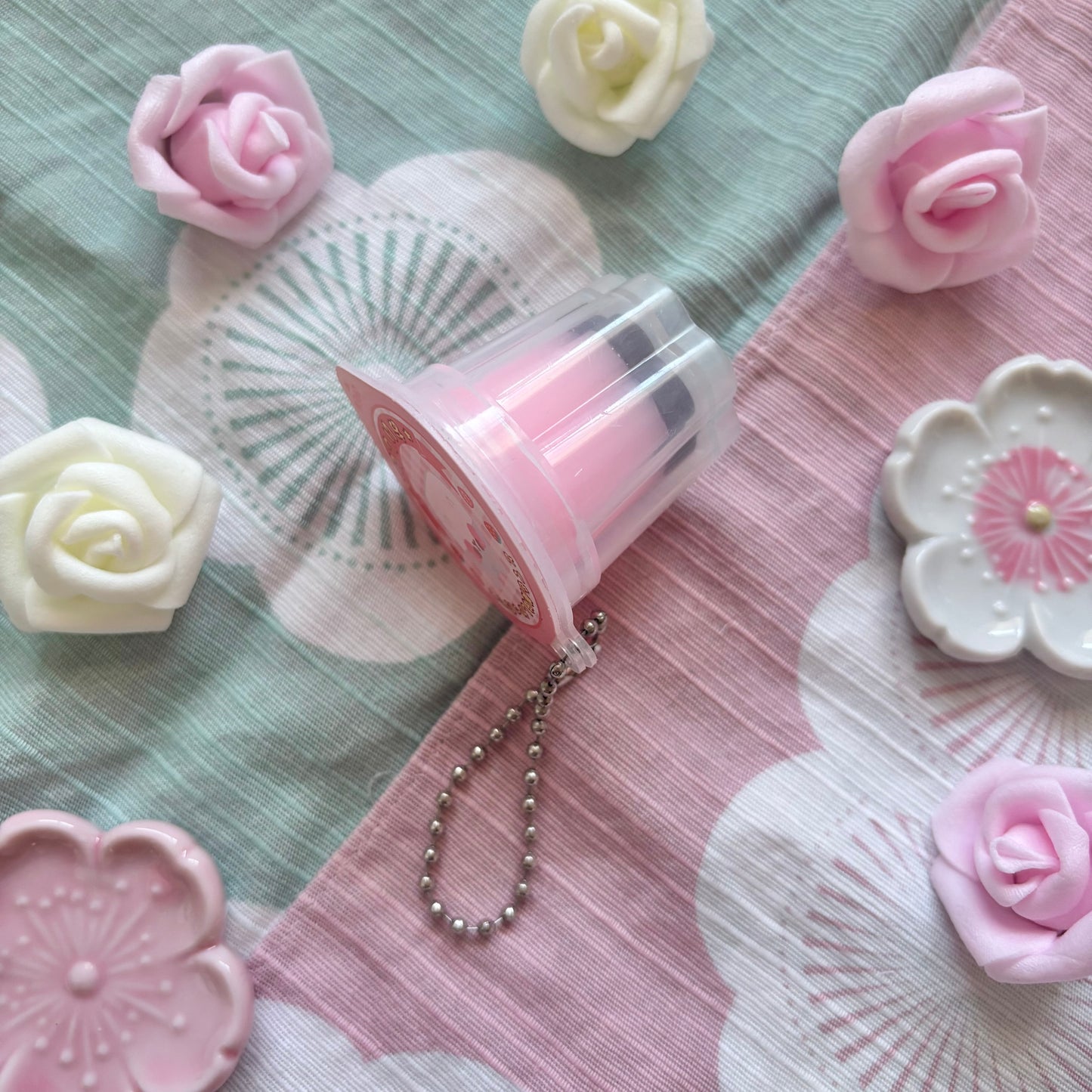 Strawberry Hamster Pudding Keychain