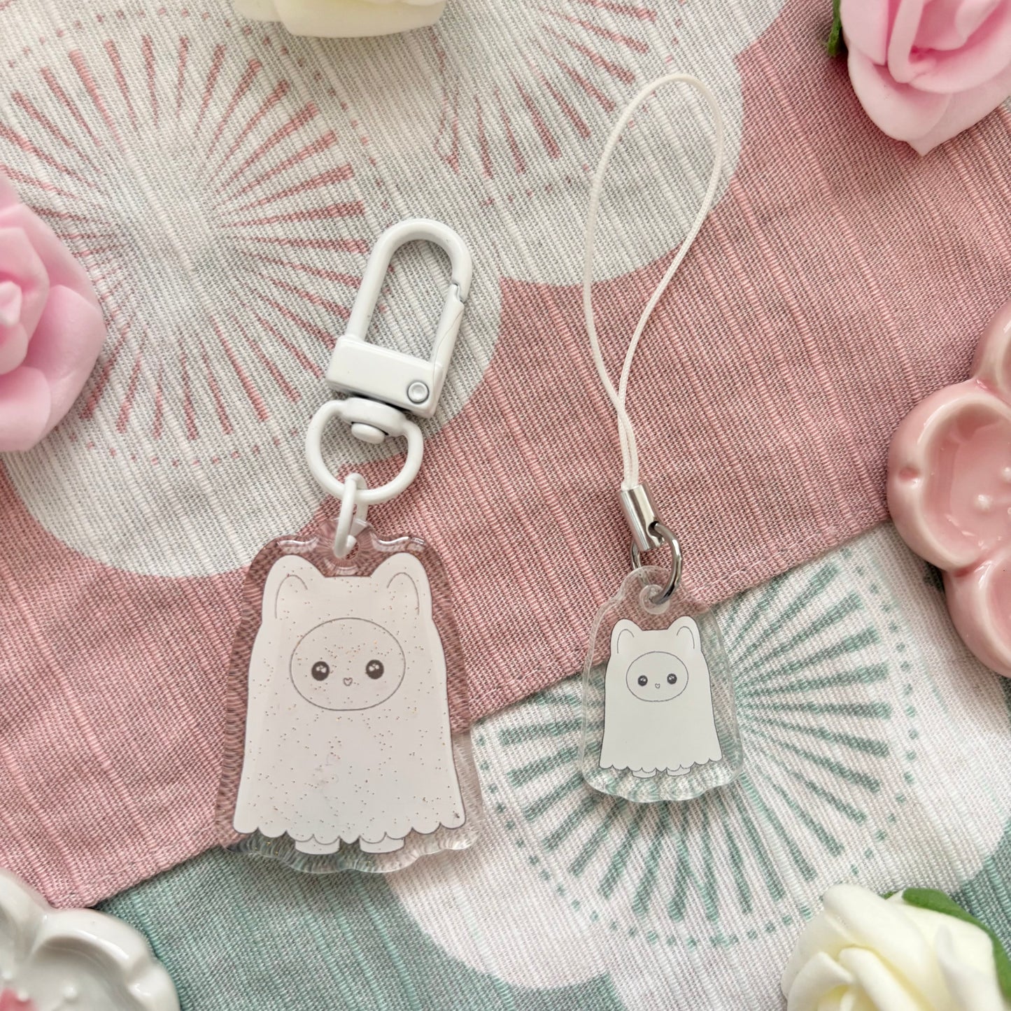 Ghost Kitty Charms