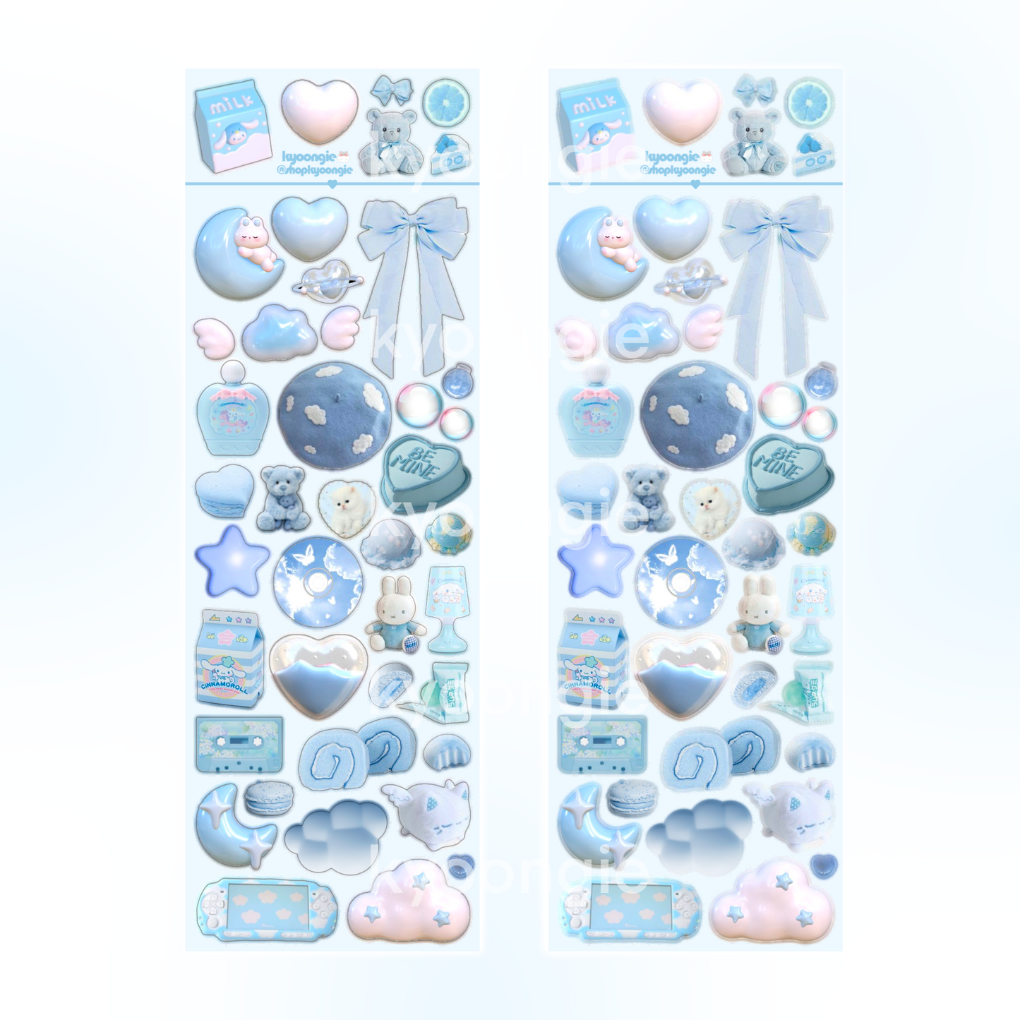 Aesthetic PNGs Sticker Sheets (5 designs)