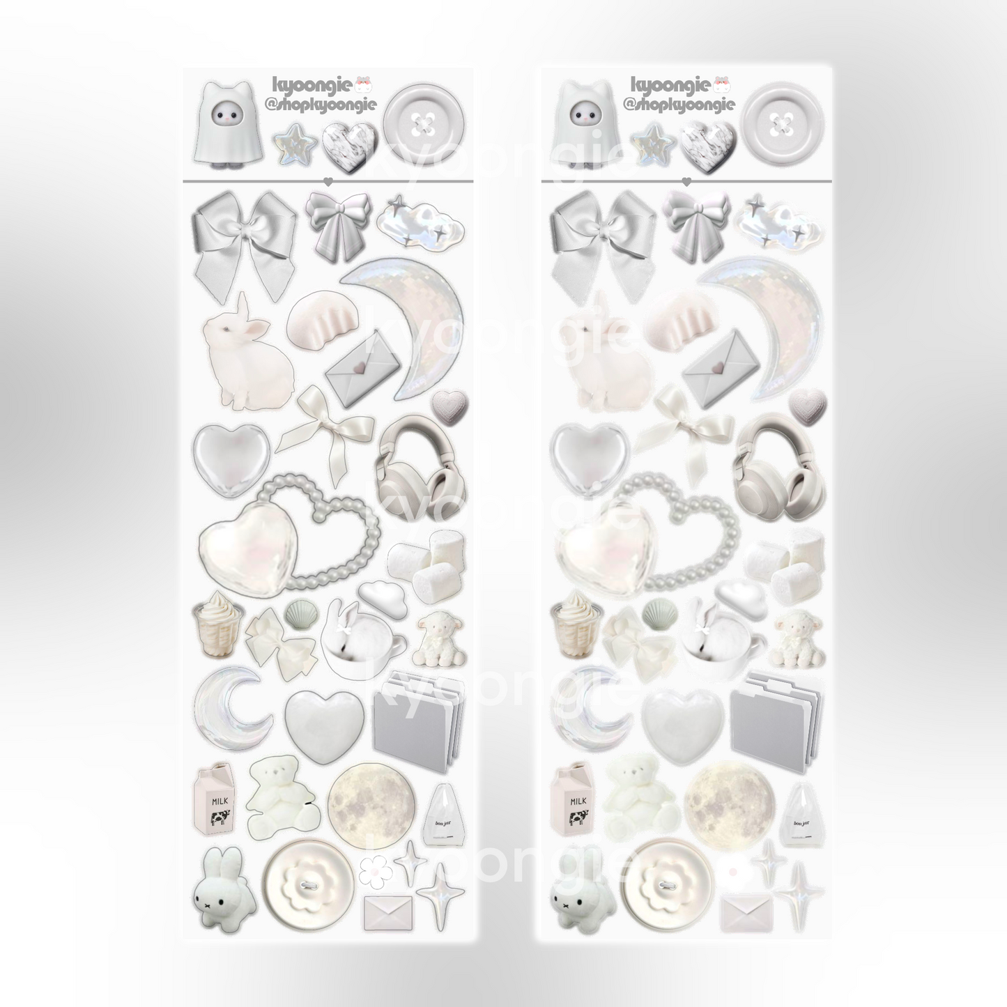 Aesthetic PNGs Sticker Sheets (5 designs)