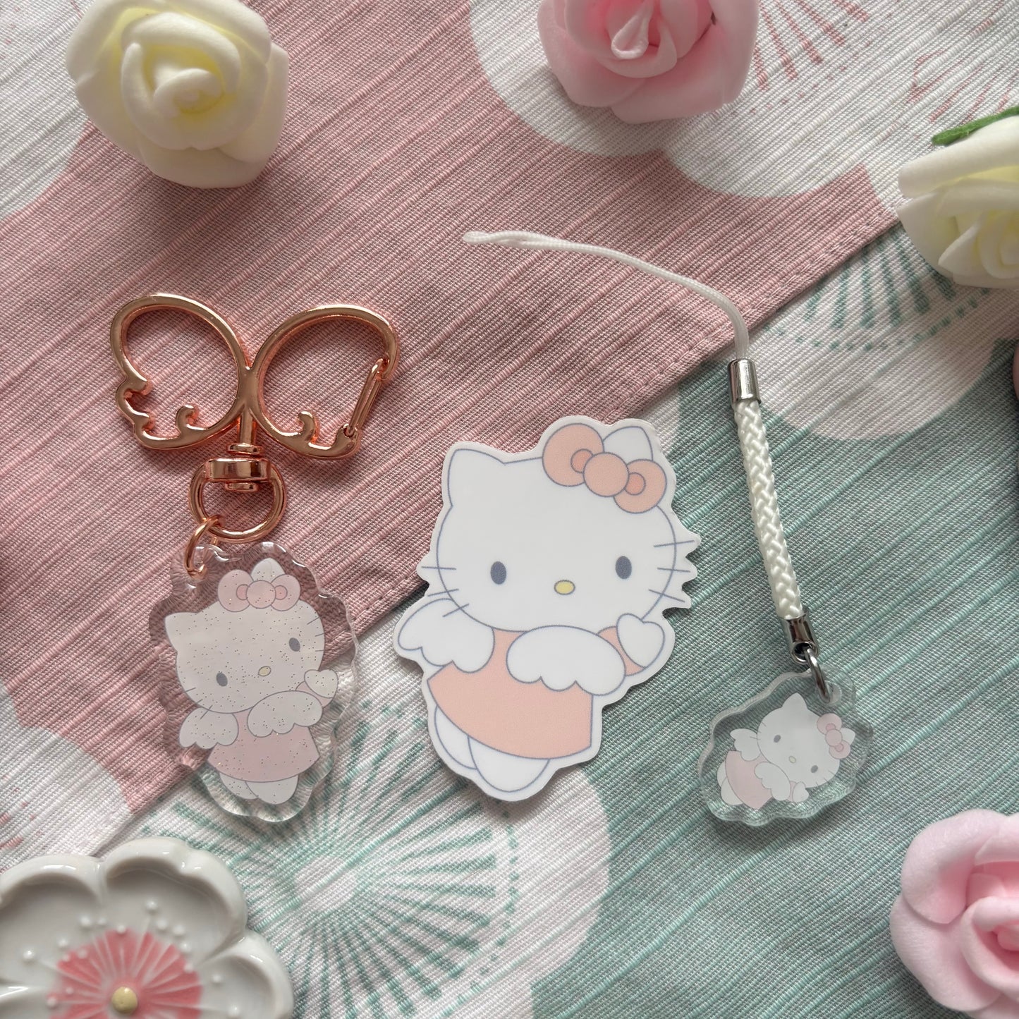 Kitty Angel Sticker & Charms