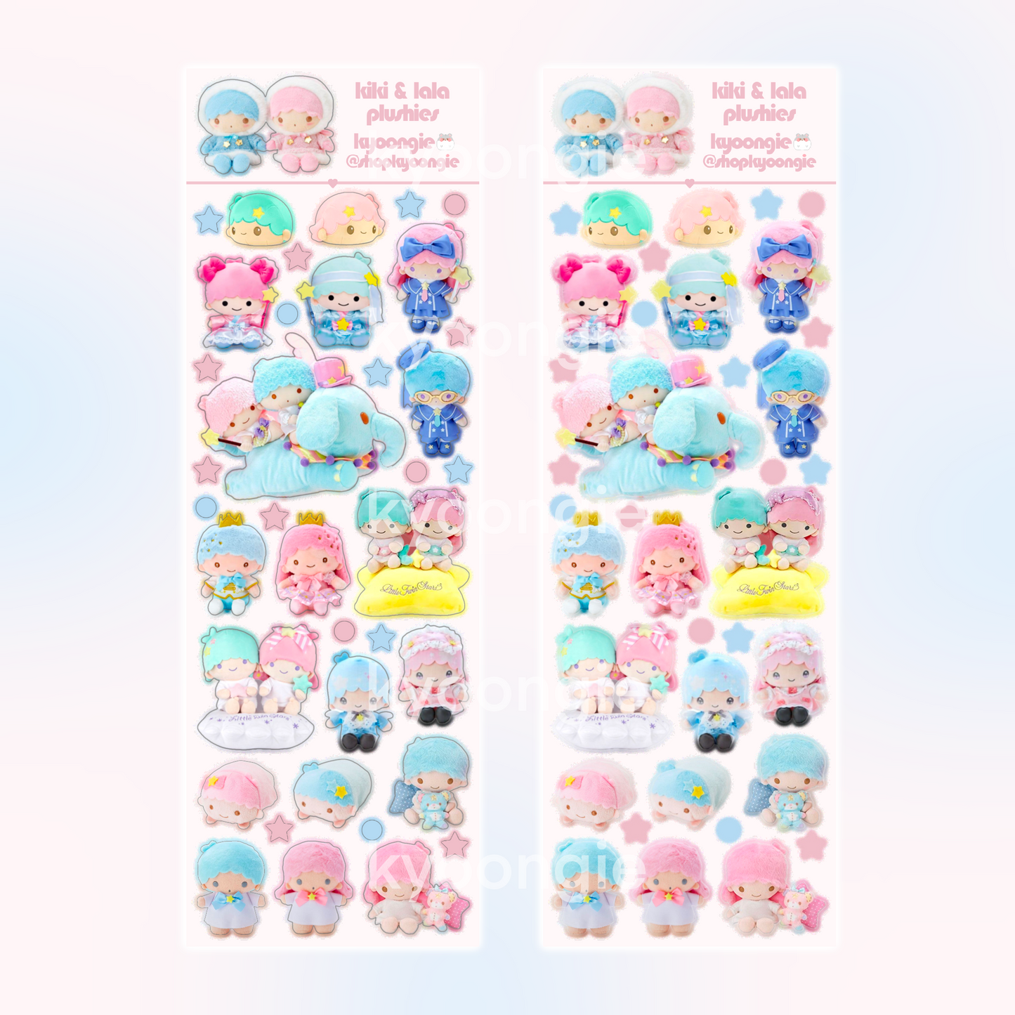 Twin Stars Plushies Stickers