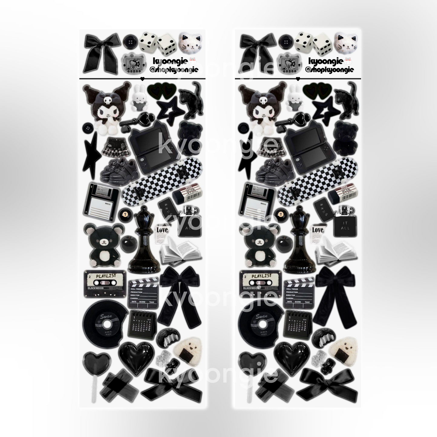 Aesthetic PNGs Sticker Sheets (5 designs)