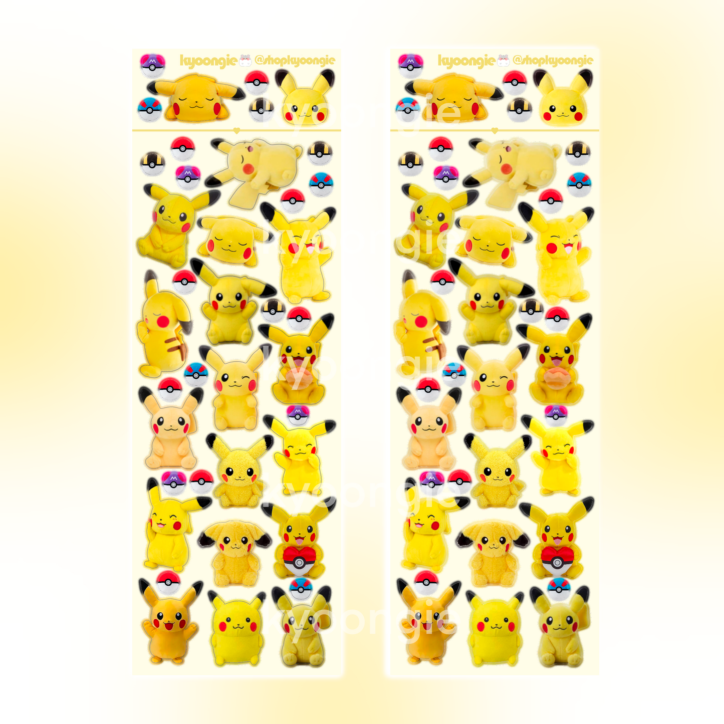 Pocket Monsters Sticker Sheets (3 designs)
