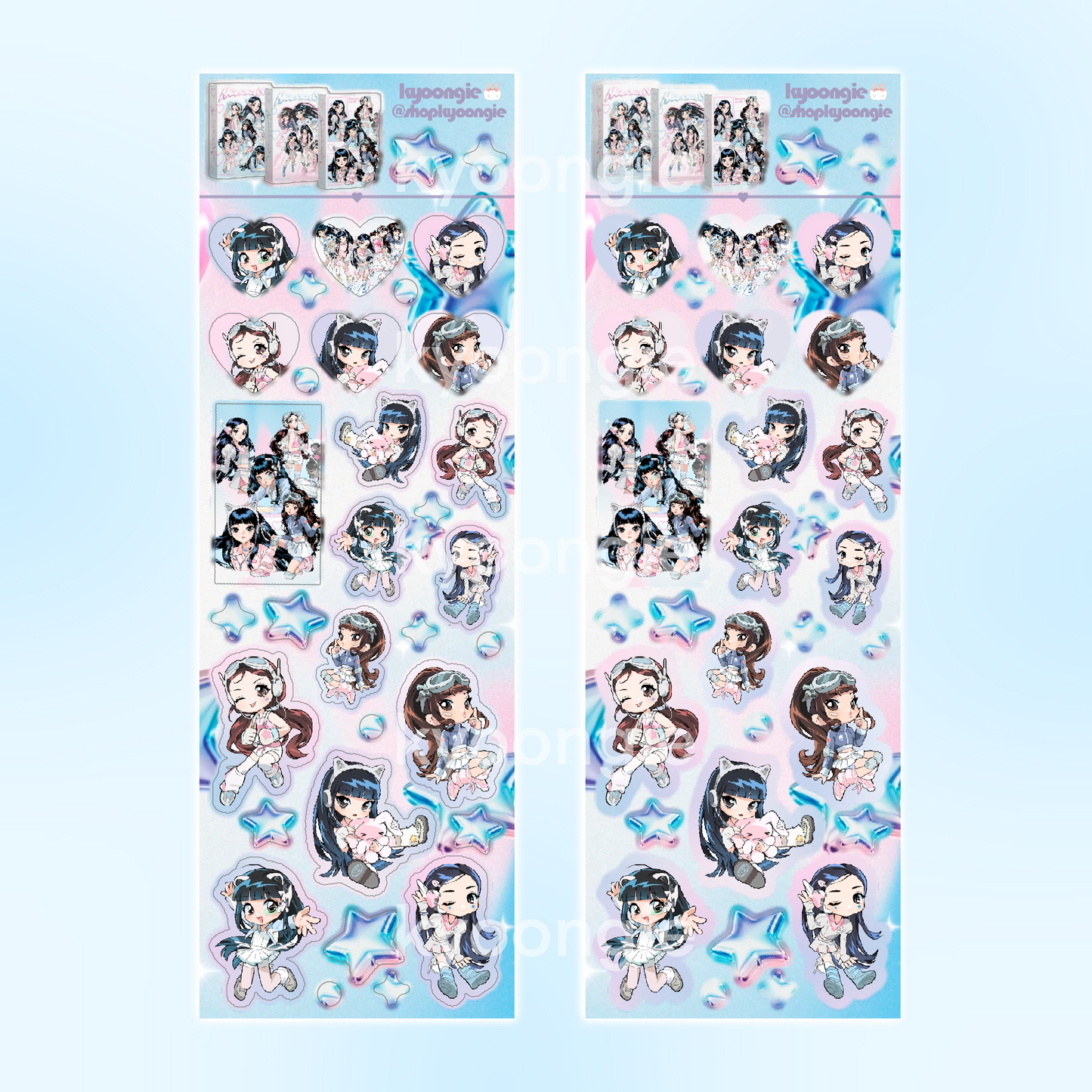 Kpop Girl Group Sticker Sheets (4 designs)