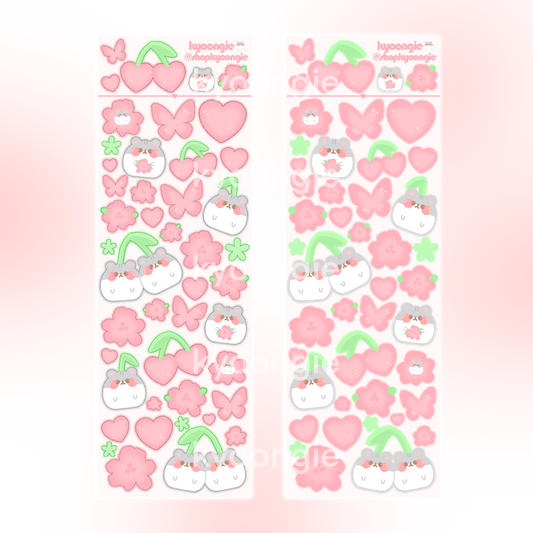 Cherry Hamster Deco Stickers