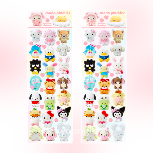 Kawaii Plushies Sticker Sheet