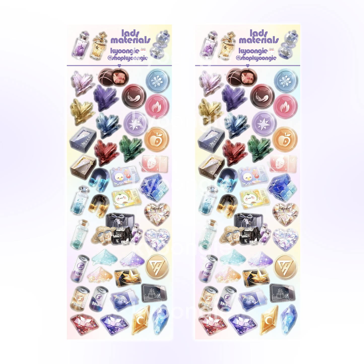 LADS Materials Sticker Sheet