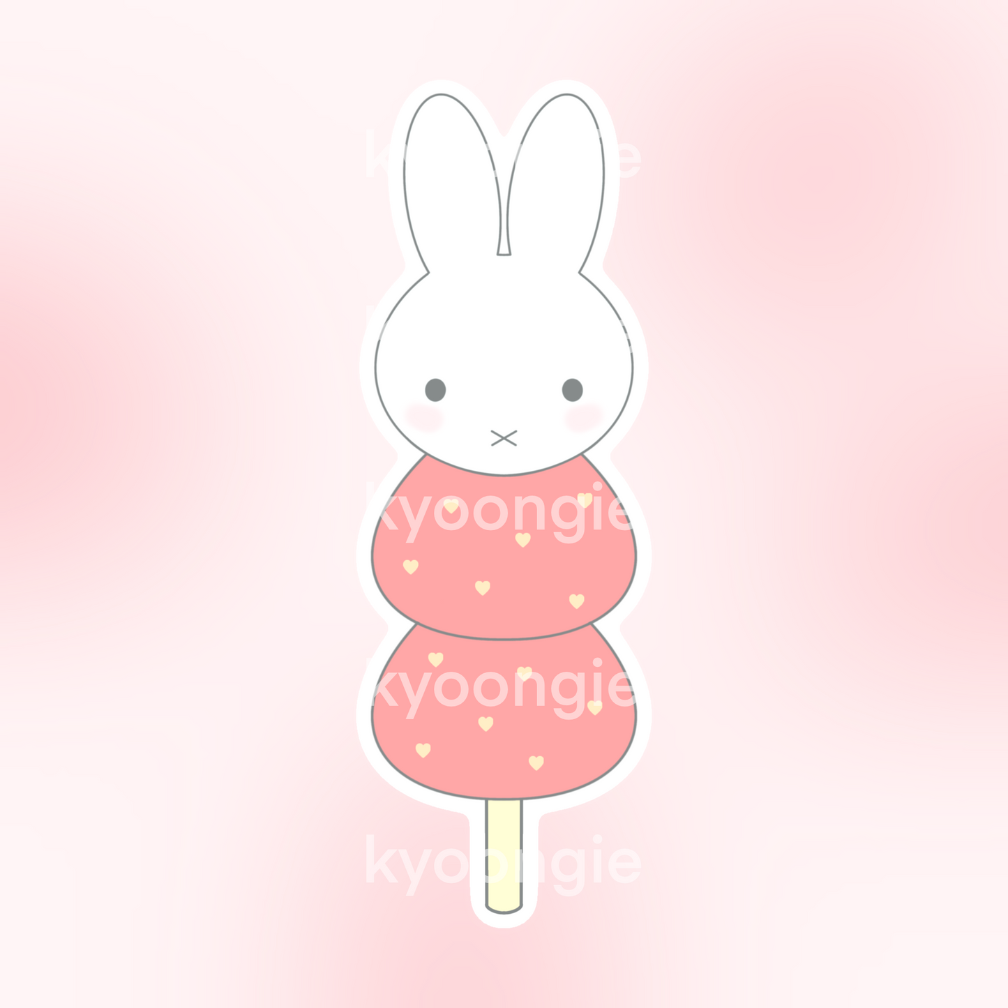 Strawberry Tanghulu Bunny Sticker