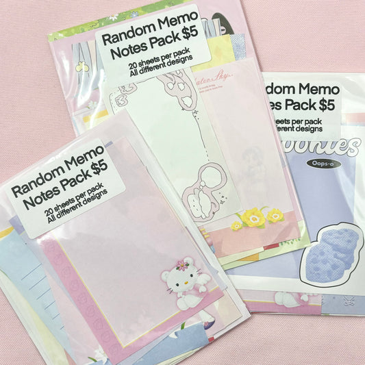 Random Memo Sheets Pack