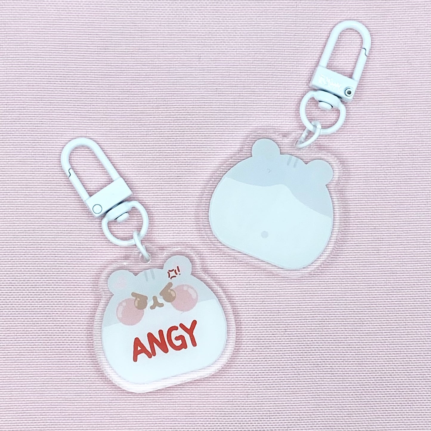 Kyoong Hamster No Talk/Angy Keychain