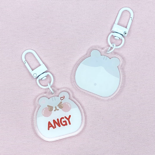 Kyoong Hamster No Talk/Angy Keychain