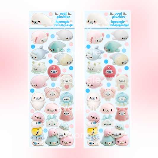 Seal Plushies Sticker Sheet