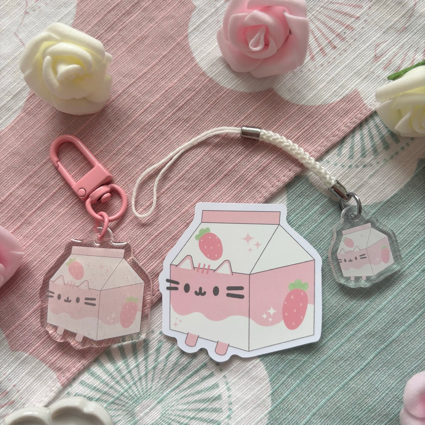 Cat Milk Sticker & Charms