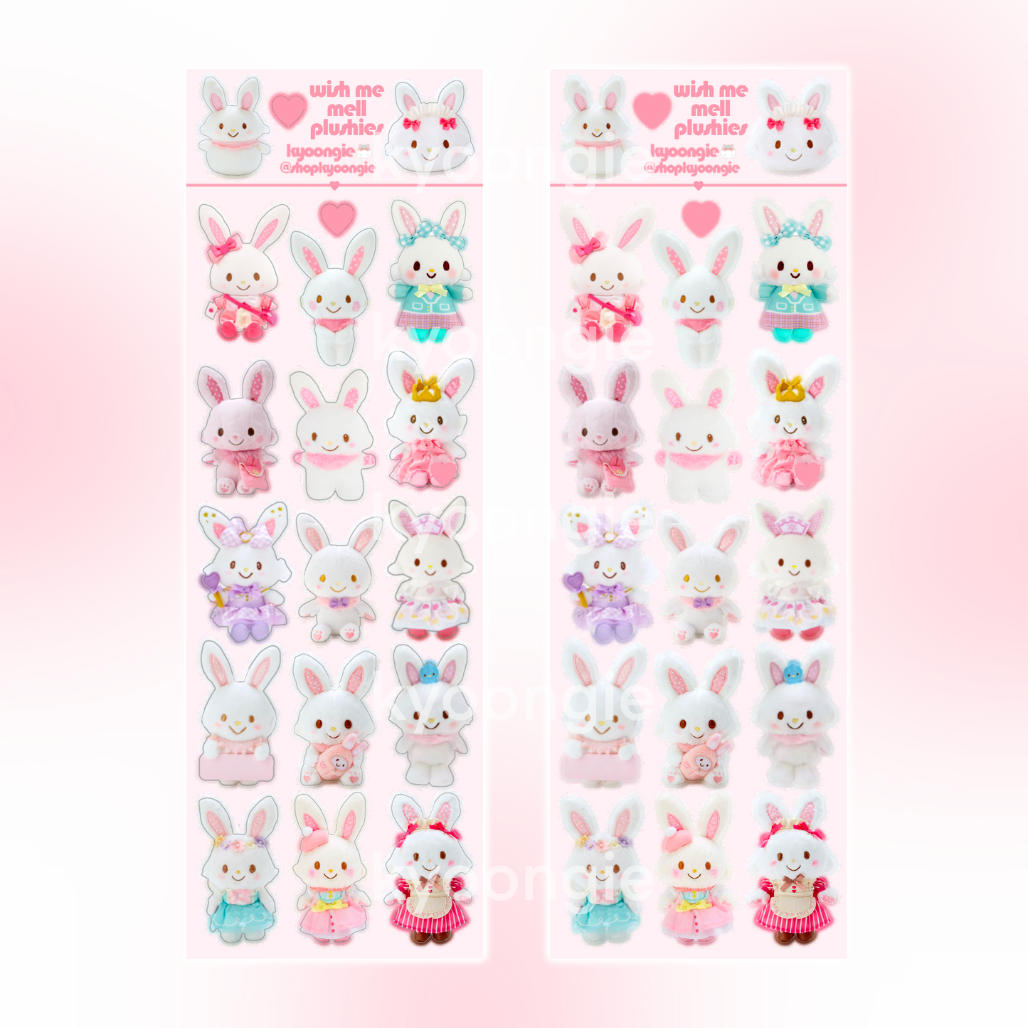 Mell Bunny Plushies Stickers