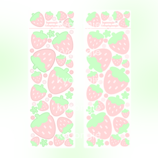 Strawberry Deco Sticker Sheet