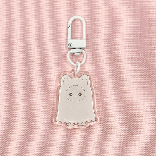 Ghost Kitty Keychain