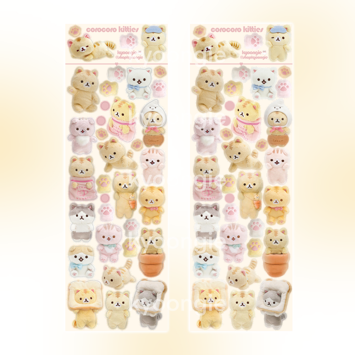 CoroCoro Cats Plushies Sticker Sheet