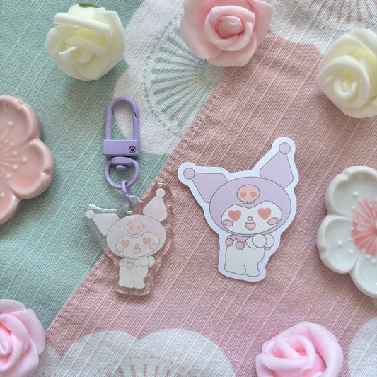 Kuro in Love Sticker & Keychain
