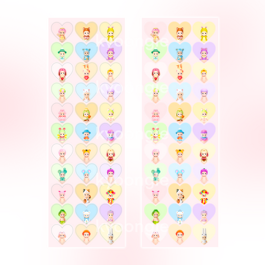 Baby Angel Stickers (Ver. 5 - Hearts)