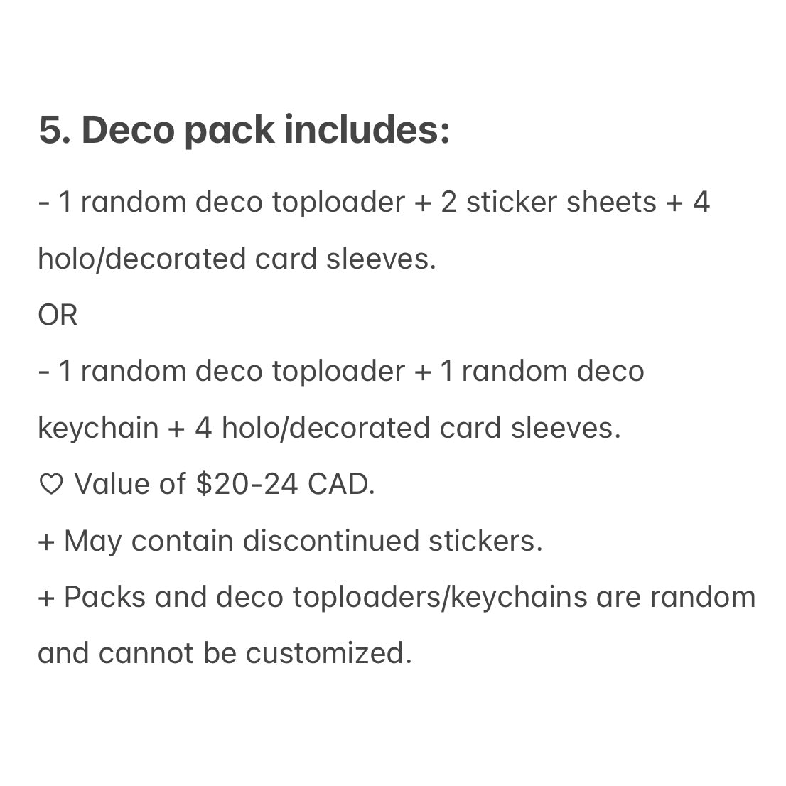 Random Packs (Stickers, Seconds/B-grade, Stationery)