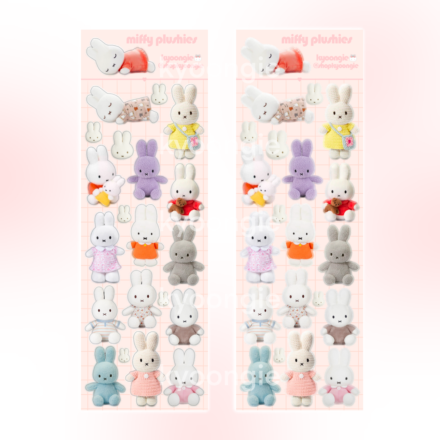 Miffy Plushies Sticker Sheets