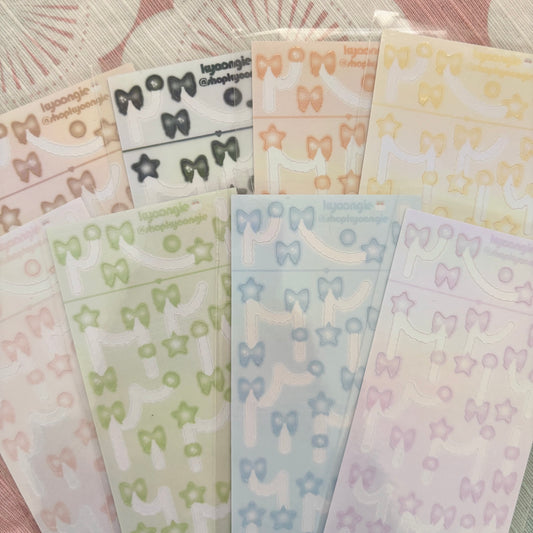 Pearly Deco Stickers (8 Colors)