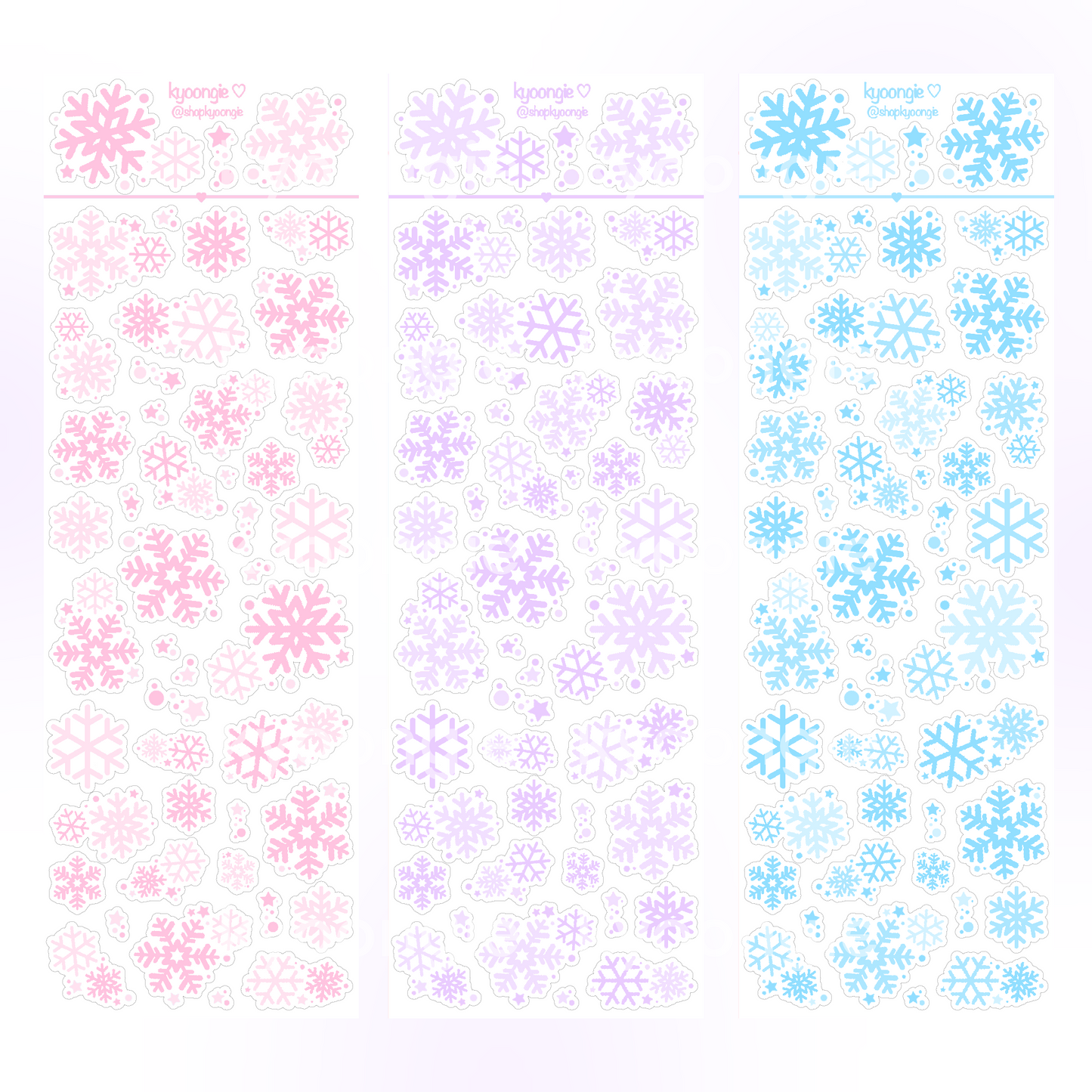 Winter Snowflake Deco Stickers (3 Colors)