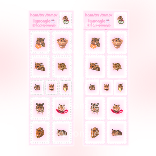 Hamster Stamps Stickers