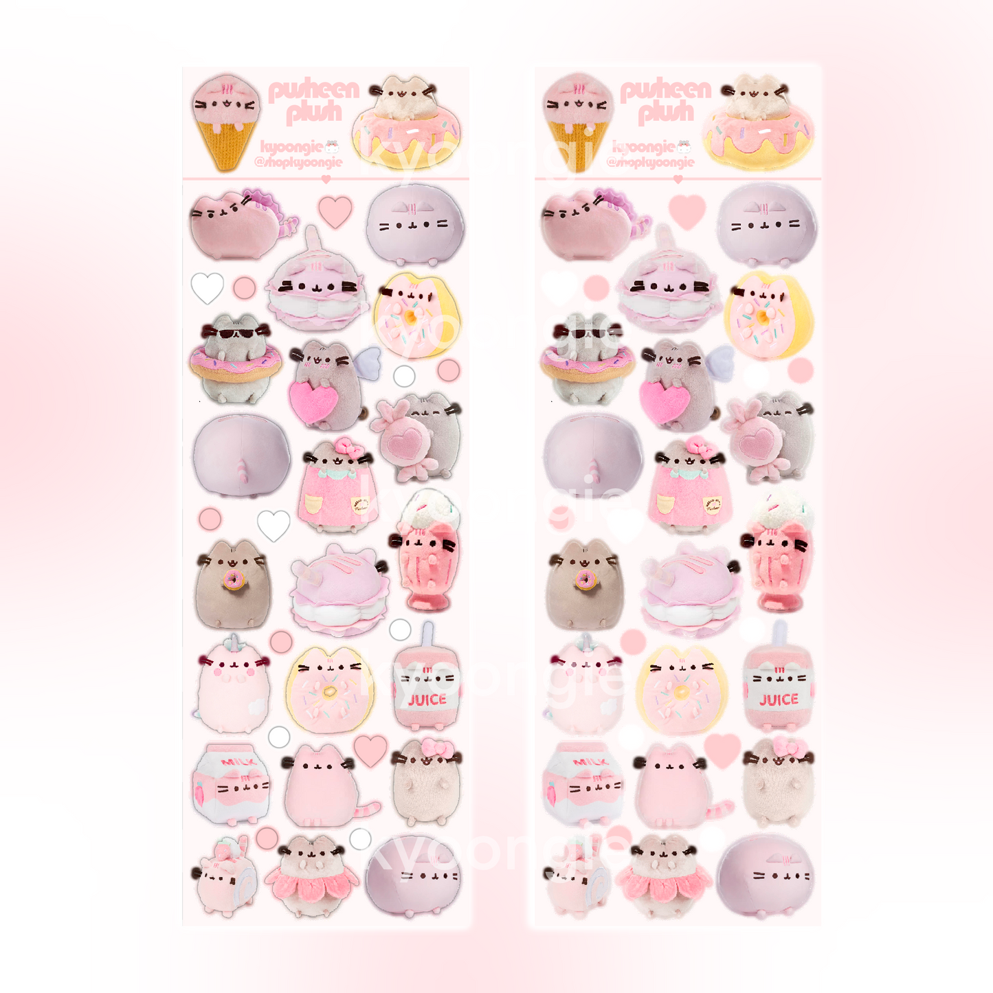 Cute Grey Cat Sticker Sheet