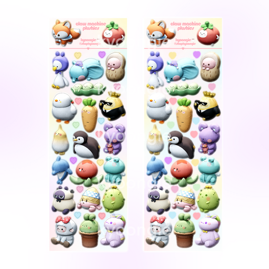 LADS Twinkle Toys Plushies Sticker Sheet