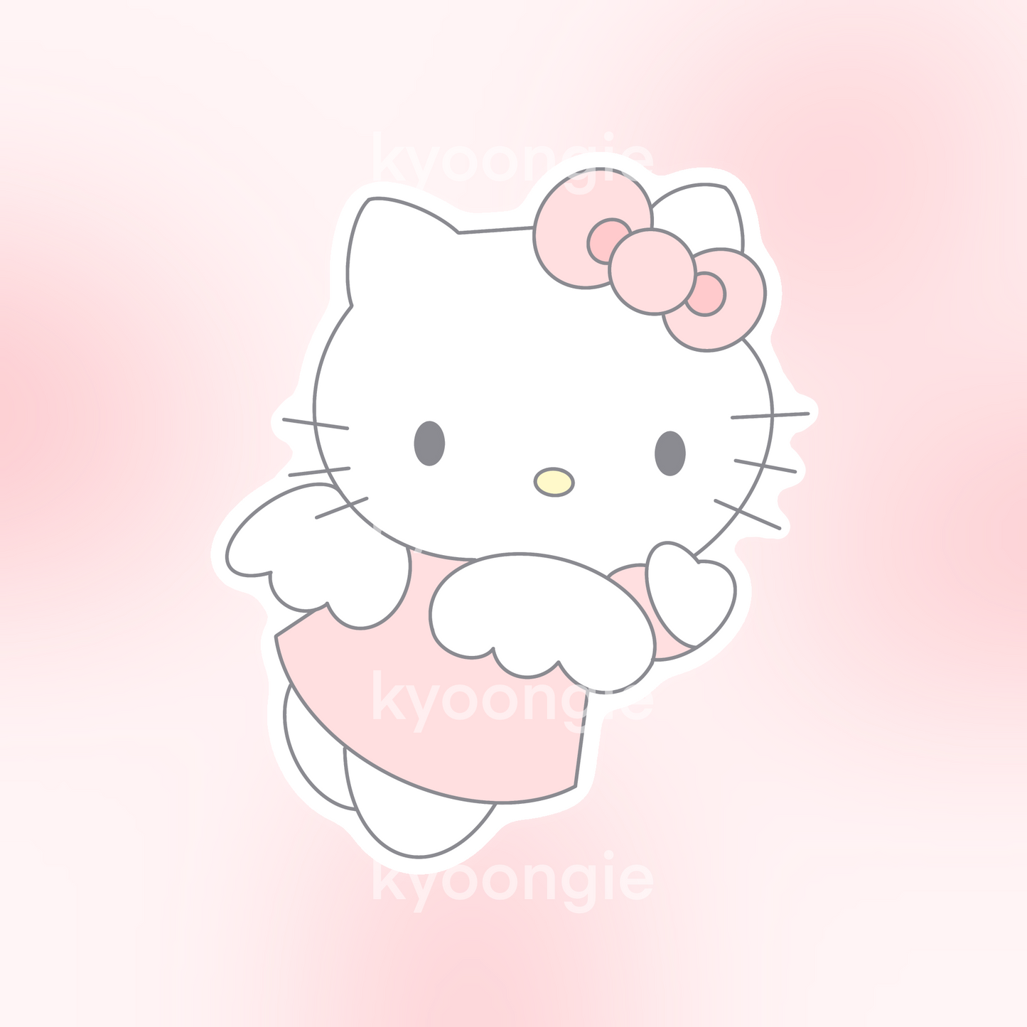 Kitty Angel Sticker