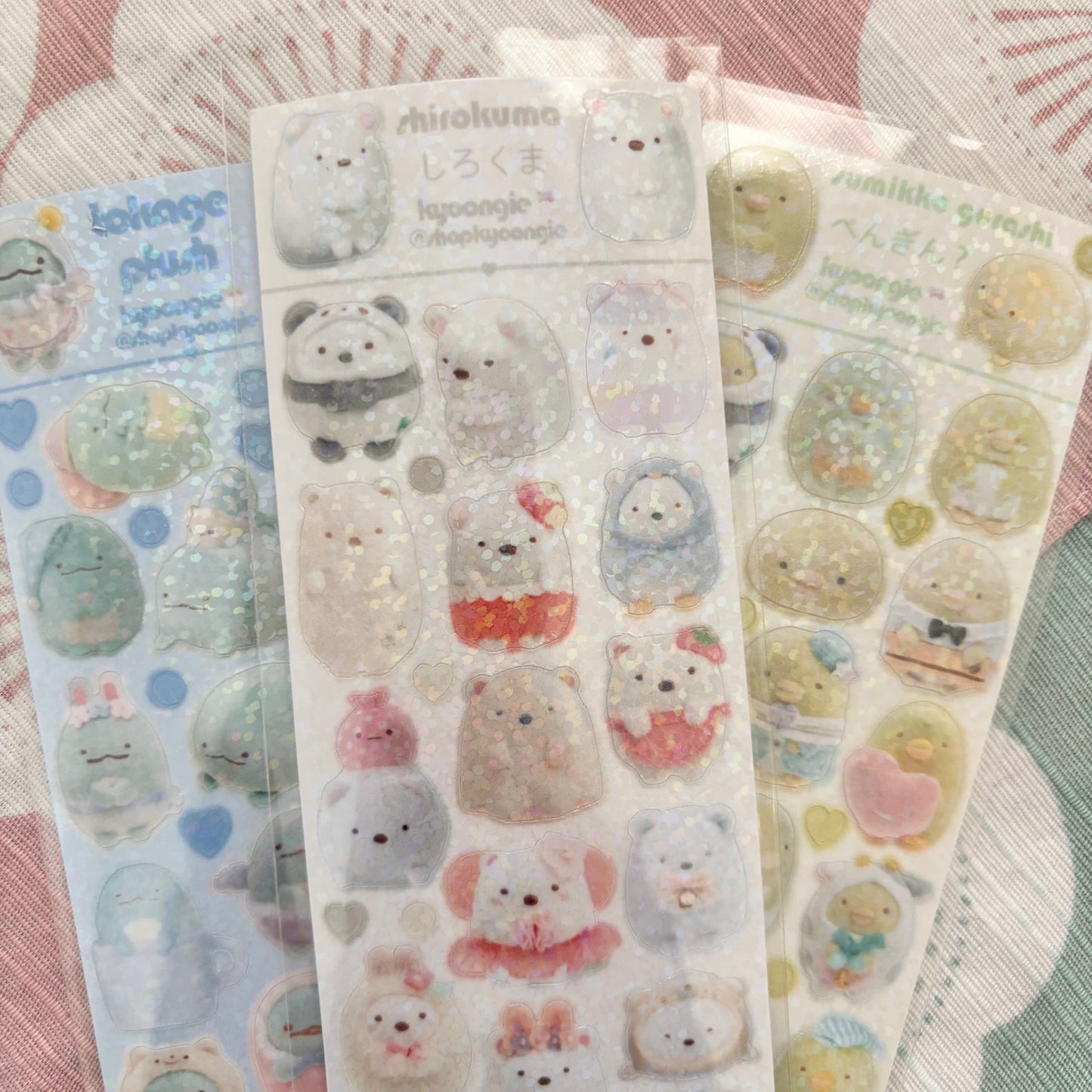 Sumikko Plushies Stickers (3 designs)