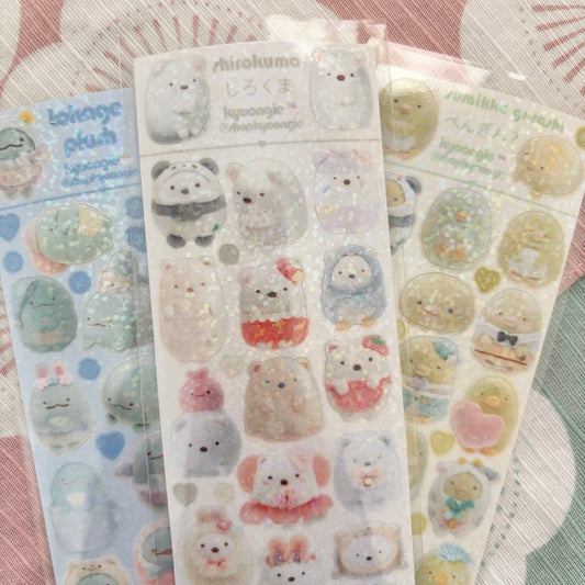 Sumikko Plushies Stickers (3 designs)