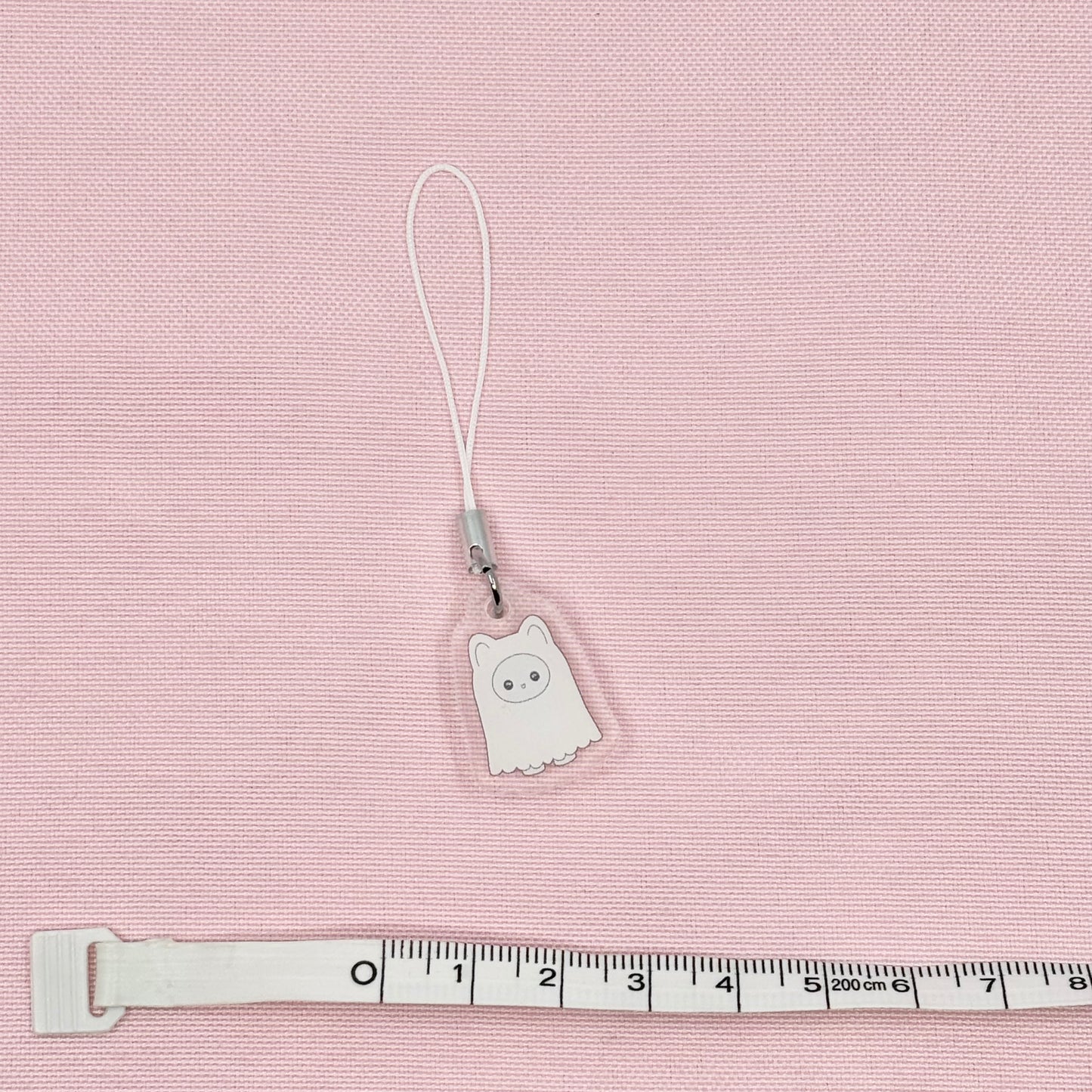 Ghost Kitty Phone Charm