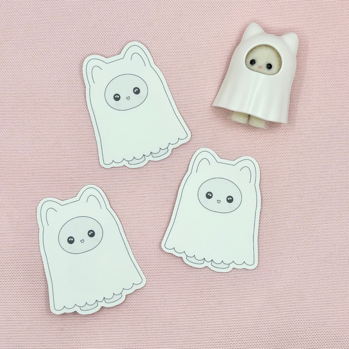 Ghost Kitty Waterproof Sticker