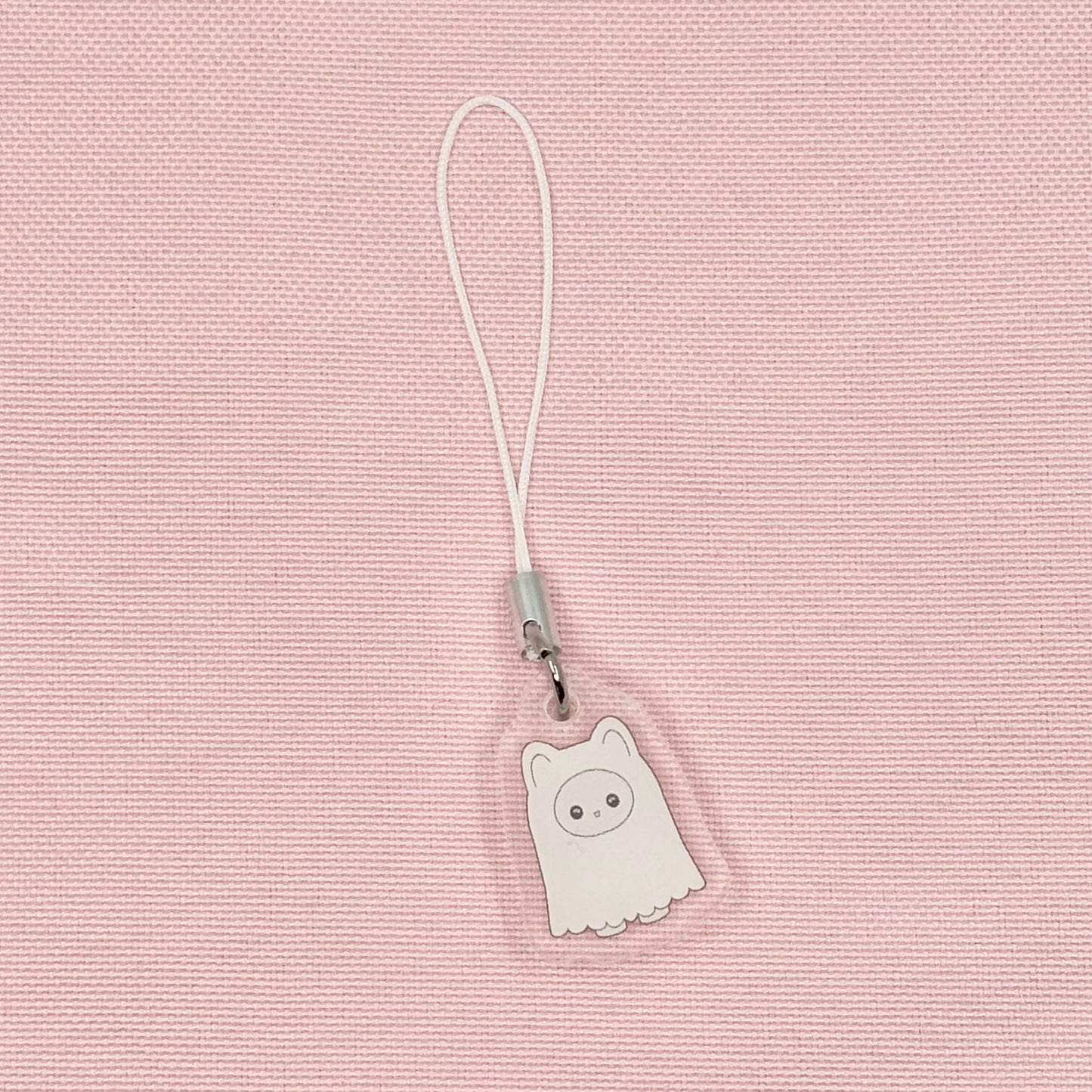 Ghost Kitty Phone Charm