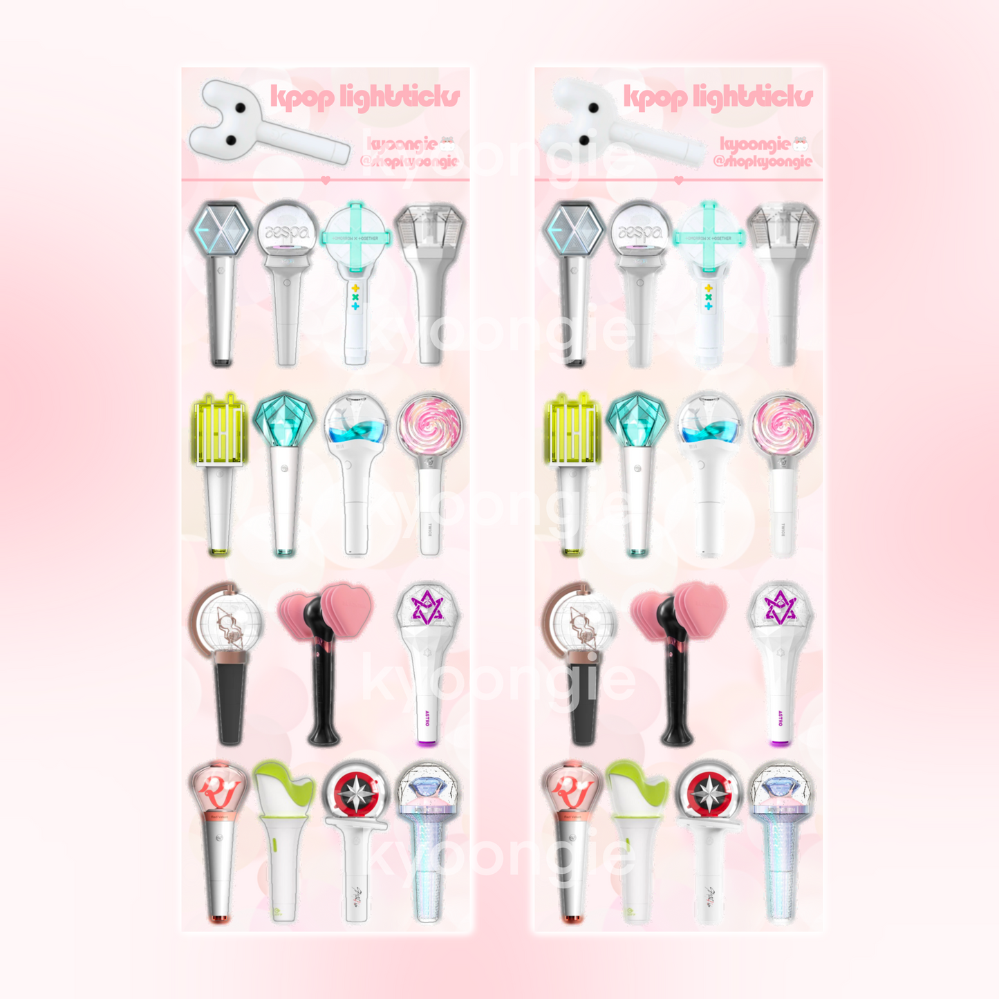 Kpop Lightsticks Stickers