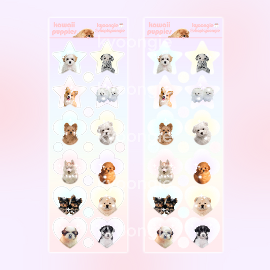 Kawaii Puppies Stickers