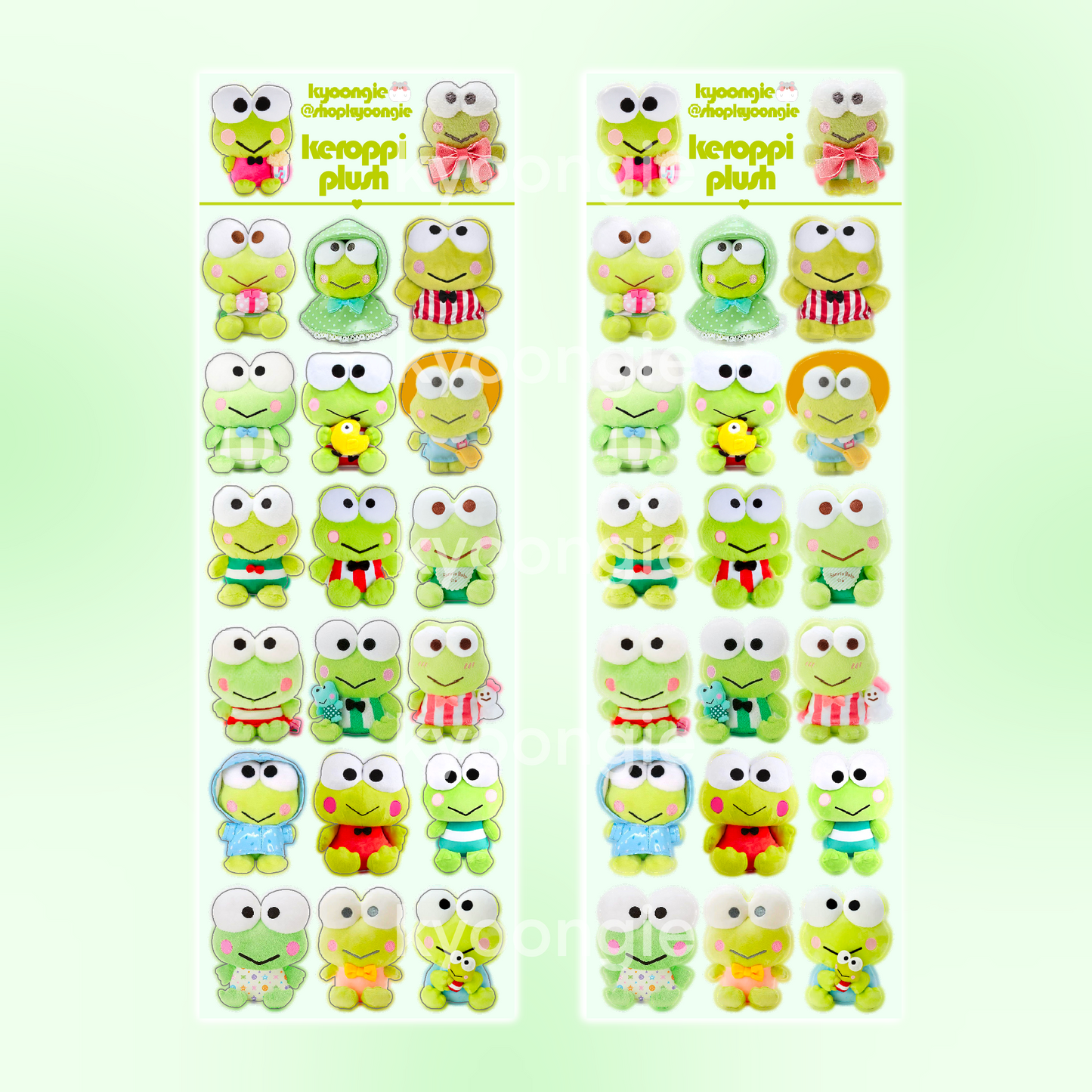 Frog Kero Plushies Stickers