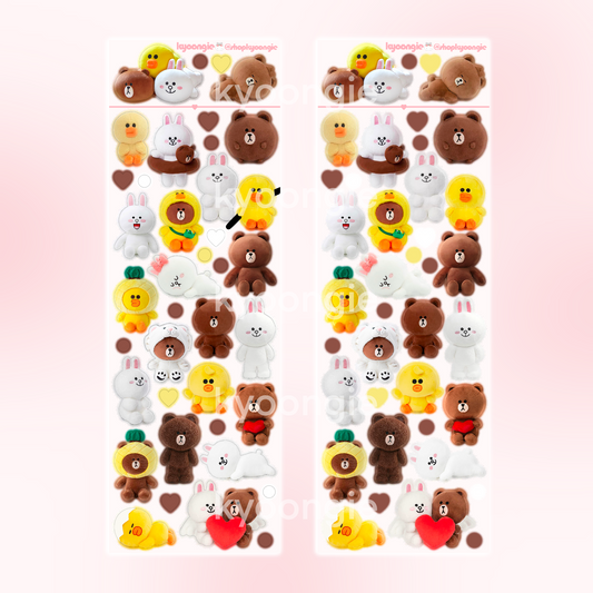 LINE FRIENDS Plushies Stickers