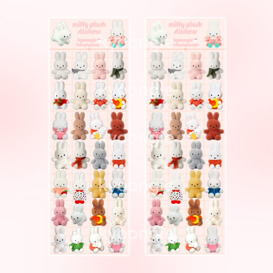 Miffy Bunny Plushies Stickers