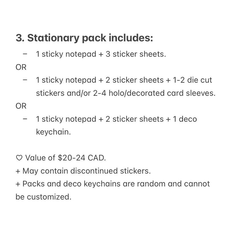Random Pack (Stickers, Seconds/B-grade, Stationery, Deco)