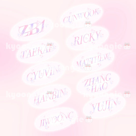 ZB1 Members Stickers | ZEROBASEONE / 제로베이스원 Die Cut Stickers